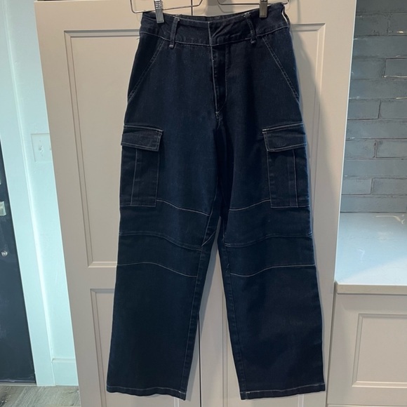 I. AM. GIA. Ace High Waist Denim Cargo Pants - Picture 3 of 7